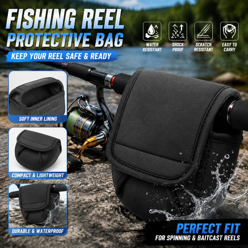 Fishing Rod Combo - Borsa Protettiva per Mulinello da Pesca,
