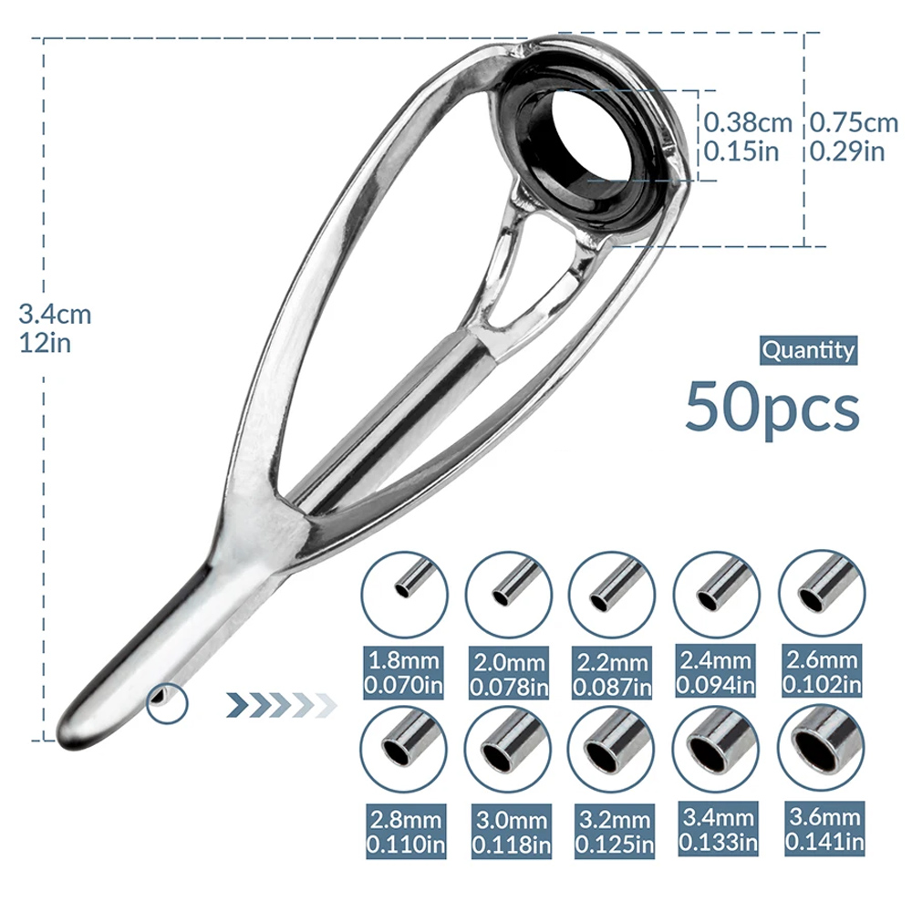 Fishing Rod Guide Replacement - THKFISH 50 pz Guide Canna Da